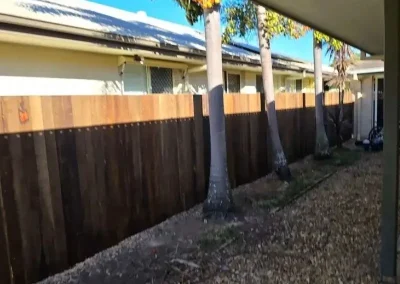 Timber paling fence Skennars Head