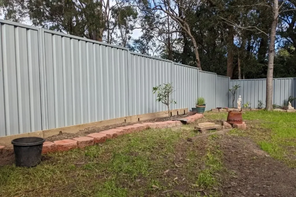 Colorbond steel fence