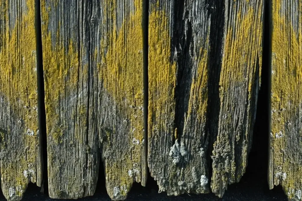 rotting timber fence