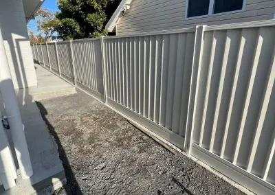 Surfmist Colorbond side fence East Ballina